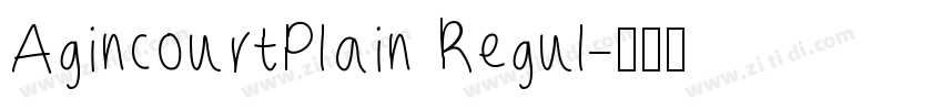 AgincourtPlain Regul字体转换